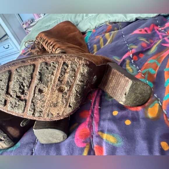 Frye Women’s Parker Brown Lace-Up Knee-High Moc Boots - Picture 15 of 16